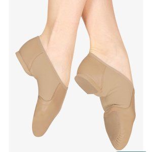 Bloch Neo Flex Slip On Jazz Shoe tan girls